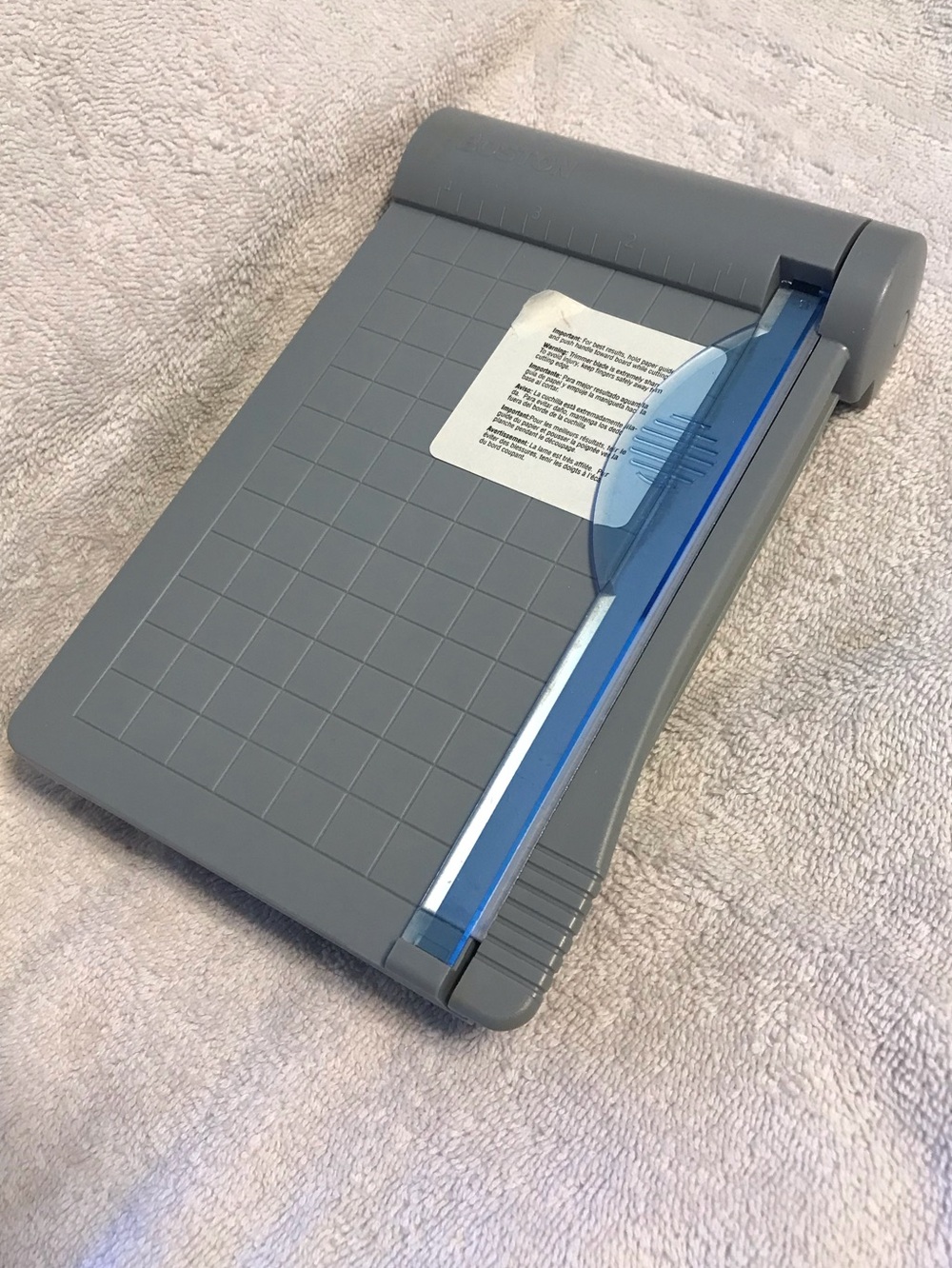 Creative Memories Gray Paper Trimmer with Blue Safety Guard